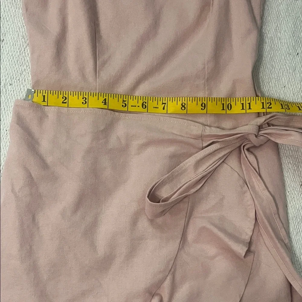 Chic Blush Wrap Mini Dress - Picture 4 of 4